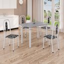 Ver imagem 1 de Conjunto de Mesa com 4 Cadeiras Lívia Branco/Preto