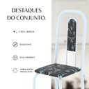 Ver imagem 7 de Conjunto de Mesa com 4 Cadeiras Lívia Branco/Preto