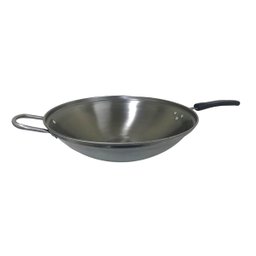 Frigideira Panela Wok Aço Inox Tacho Chinês Funda 38cm 4L Jamar - 1