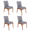Ver imagem 1 de Conjunto 4 Cadeiras de Jantar Estofadas Sara Cinza Escuro