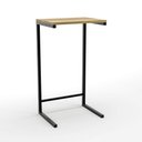 Ver imagem 4 de Mesa Lateral para Sofá com Estrutura de Metal 72x40x30 Preto Mdf/amadeirado