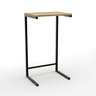 Mesa Lateral para Sofá com Estrutura de Metal 72x40x30 Preto Mdf/amadeirado - 4