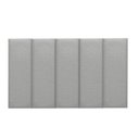 Ver imagem 4 de Kit 5 Cabeceiras Painel Modular Cama Box Solteiro Linho Cinza Madelina Decor