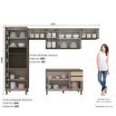 Ver imagem 2 de Cozinha Modulada Compacta 311,5cm 11 Portas 3 Gavetas Connect Henn - Duna/cristal