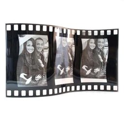 Porta Retrato 3 Fotos 10x15 de Vidro Filme Ondulado Square Pf-505 - 5