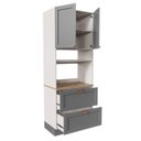 Ver imagem 2 de Torre para Microondas Planejada Arizona CabeCasa MadeiraOriginals Branco/Cinza