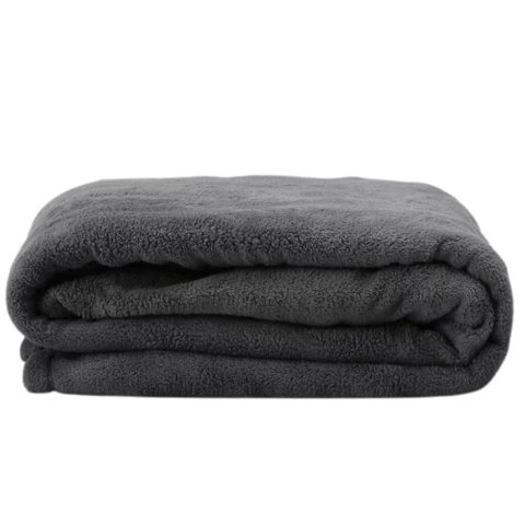 Cobertor Casal Manta Microfibra Fleece Cinza Escuro