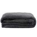 Ver imagem 1 de Cobertor Casal Manta Microfibra Fleece Cinza Escuro