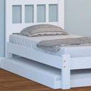Ver imagem 3 de Cama Solteiro Em Madeira Maciça Com Auxiliar Branco Nemargi