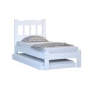 Ver imagem 2 de Cama Solteiro Em Madeira Maciça Com Auxiliar Branco Nemargi