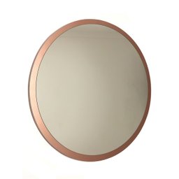 Espelho Redondo de Parede Estilo Minimalista 50 Cm - Moema - Rosê Gold - 7
