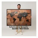 Ver imagem 4 de Quadro Mapa Mundi Terracota e Grafite Metálico 153x103 Cm