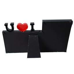 Porta Retrato para 2 Fotos 10x15 Square Preto I Love You Pf-1033po - 5
