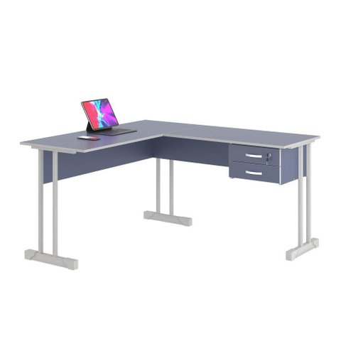 Escrivaninha para Computador L com 2 Gavetas Cadiz