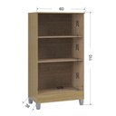 Ver imagem 5 de Cômoda 867 4 Gavetas com Armário Multiuso 2 Portas Pequeno Damasco Off White - Poquema