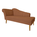 Ver imagem 3 de Recamier Divã Pés Palito para Sala Cecilia 1.60cm Veludo Terracota - Incasa Decor