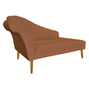 Ver imagem 4 de Recamier Divã Pés Palito para Sala Cecilia 1.60cm Veludo Terracota - Incasa Decor