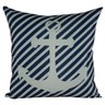 Capa de Almofada Decorativa Náutica Âncora de Barco Azul - 45x45 - Poliéster - 3