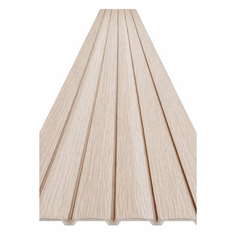 Painel Ripado Wpc Carvalho 96x25cm 10mm - Revestimento Decorativo Parede Sala Quarto