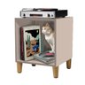 Móvel Nicho Cubo Porta Vinil Lp Disco - Organizador 55cm:nude - 3
