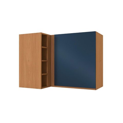Módulos de Cozinha Kappesberg Ciela Armário Canto Reto Ciela R647 C/ 1 Porta 98cm Canela/azul-