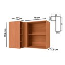 Ver imagem 3 de Módulos de Cozinha Kappesberg Ciela Armário Canto Reto Ciela R647 C/ 1 Porta 98cm Canela/azul-