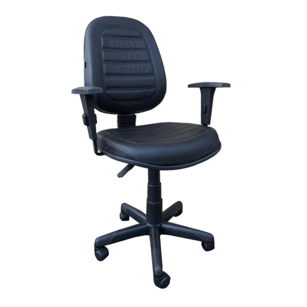 Cadeira Executiva ALTA Costurada Giratória c/ Braços Reguláveis - MARTIFLEX - 32988 - 1