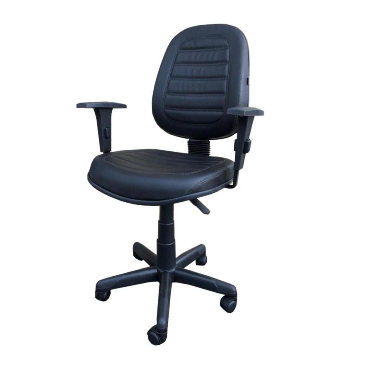 Cadeira Executiva ALTA Costurada Giratória c/ Braços Reguláveis - MARTIFLEX - 32988 - 3