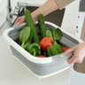 3 em 1 - Cesto Escorredor e Tábua Corte para Verduras Legumes - 2