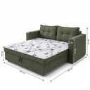 Ver imagem 5 de Sofá-Cama 2 Lugares com Porta Copo e USB Lua