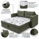 Ver imagem 6 de Sofá-Cama 2 Lugares com Porta Copo e USB Lua