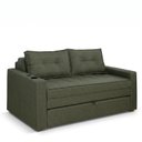 Ver mais imagens de Sofá-Cama Casal 2 Lugares 167 com Porta Copo e USB Lua Verde Musgo