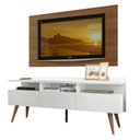 Ver imagem 2 de Rack Madesa Londres e Painel para Tv até 55 Polegadas - Branco/rustic