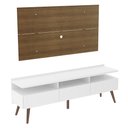 Ver imagem 6 de Rack Madesa Londres e Painel para Tv até 55 Polegadas - Branco/rustic
