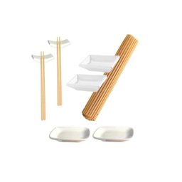 Conjunto para Sushi com 2 Pares de Hashi Palito + Enrolador e Acessorios 9 Pecas - 3