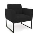 Ver imagem 6 de Poltrona Sala e Puff Decorativo Industrial Elisa Suede Preto D03 - D’Rossi