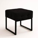 Ver imagem 7 de Poltrona Sala e Puff Decorativo Industrial Elisa Suede Preto D03 - D’Rossi