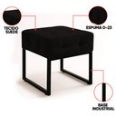 Ver imagem 3 de Poltrona Sala e Puff Decorativo Industrial Elisa Suede Preto D03 - D’Rossi