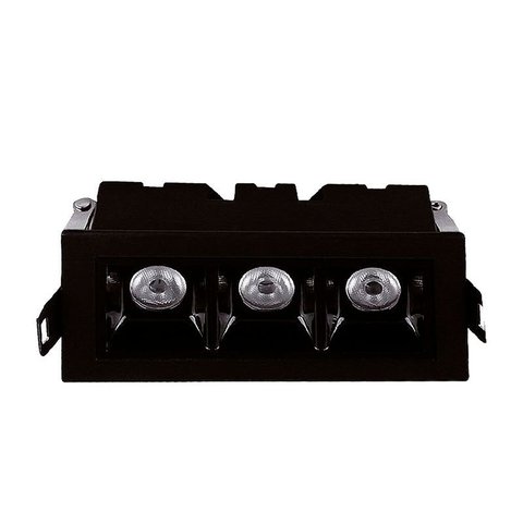 Spot Embutir Downlight Retang Mini Focco 6w 4000k 24º Irc90 Preto-gaya