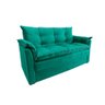 Sofá Small 3 Lugares Conforto 160cm Suede Verde Herrero Decor - 2