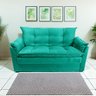Sofá Small 3 Lugares Conforto 160cm Suede Verde Herrero Decor - 3