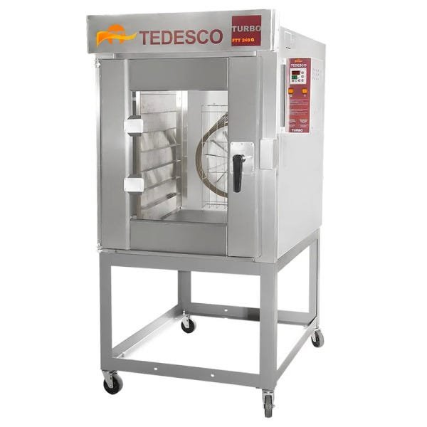 Forno Tedesco para padaria Turbo a gás para 8 esteiras de (58x68cm) -  FTT240G INOX | MadeiraMadeira