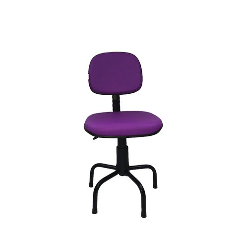 Cadeira para Costureira Bolt - Couro Sintetico Corano - Roxo