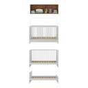 Ver imagem 5 de Berço 3 em 1 com Colchão e Armário Aéreo 4 Portas Multimóveis Mp4149 Branco/rustic