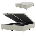 Ver imagem 1 de Cama Box com Baú King 1,93m Prince Suede Bege Bege