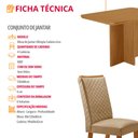 Ver imagem 2 de Mesa de Jantar Olimpia 120cm Tampo MDF Canto Copo Laminado com 4 Cadeiras Lira