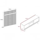 Ver imagem 4 de Rack Painel Milo para TV 65" 179cm MDF MDP Laqueado Off White e Cinamomo Madetec Móveis