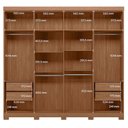 Ver imagem 2 de Guarda Roupa Casal Master New 8 Portas de Bater 4 Gavetas MDP Cômoda Marabá 1 Porta 6 Gavetas