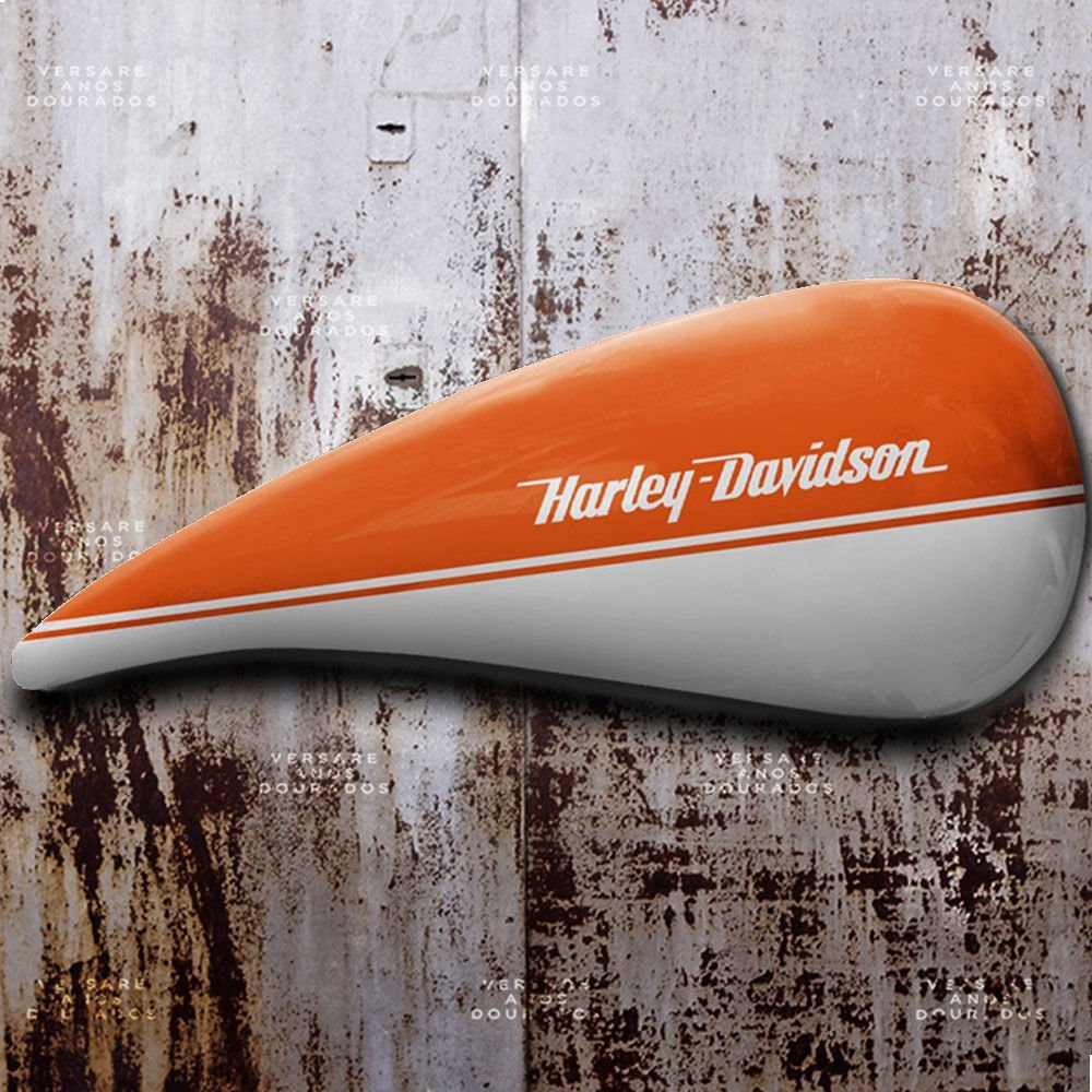 Tanque de Combustível Decorativo Harley Davidson Laranja