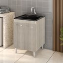 Ver imagem 1 de Balcão Gabinete Tanque com Cuba 0,60x0,60 Vectra Hr Móveis:elmo-elmo